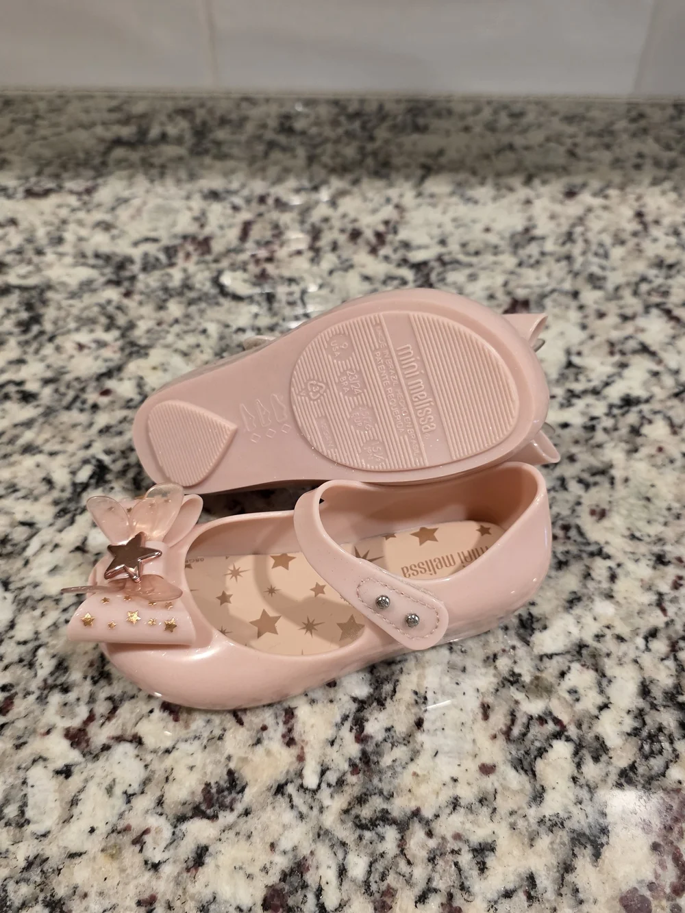 Mini Melissa Toddler Girls' Ultragirl Star II in Glitter Pink - Size 9c NWOT/B